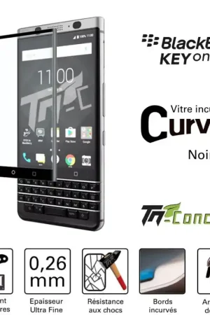 BlackBerry KEYone - Vitre de Protection 3D Curved - TM-Concept® - Verre trempé Nouvel Arrivage