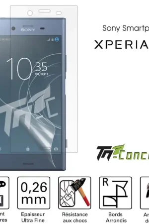 Sony Xperia XZ1 - Vitre de Protection Standard Premium - TM-Concept® - Verre trempé Paiement Sécurisé