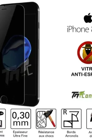 Apple iPhone 8 Plus - Vitre de Protection Anti-Espions - TM-Concept® - Verre trempé Petit Prix