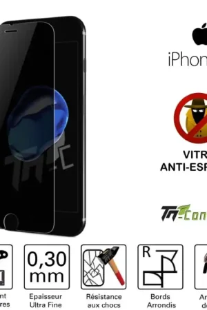 Apple iPhone 8 - Vitre de Protection Anti-Espions - TM-Concept® - Verre trempé Réduction
