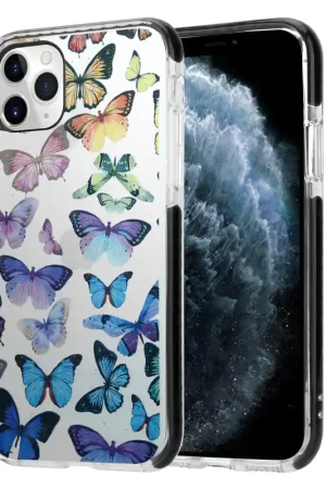 Paiement Sécurisé ShieldCase Coque iPhone 11 Pro Max Rainbow Butterflies