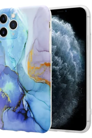 Bon Marché ShieldCase Coque avec protection caméra iPhone 11 Pro Max Sky is The Limit Marble