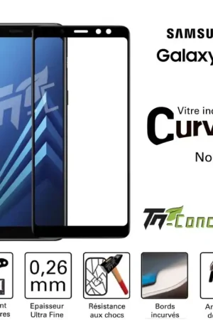 Samsung Galaxy A8 (2018) - Vitre de Protection 3D Curved - TM-Concept® - Verre trempé Authentique