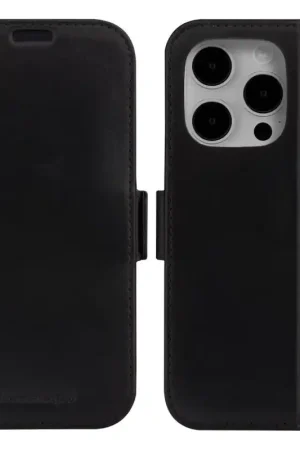 Prix Choc Etui iPhone 15 Pro Max en Cuir Copenhagen Slim Noir DBramante1928