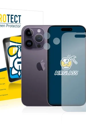 BROTECT AirGlass Protection d'écran en verre pour Apple iPhone 14 Pro (Avant+Caméra) Authentique