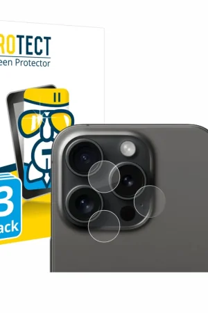 3 Pièces BROTECT AirGlass Protection d'écran en verre pour Apple iPhone 15 Pro (Caméra UNIQUEMENT) Prix Réduit