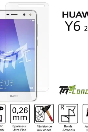 Commande En Gros Huawei Y6 (2017) - Vitre de Protection Standard Premium - TM-Concept® - Verre trempé