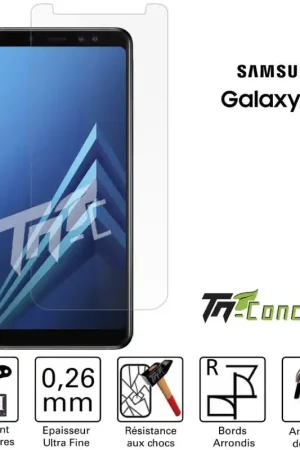 Haute Qualité Samsung Galaxy A8+ (2018) - Vitre de Protection Standard Premium - TM-Concept® - Verre trempé