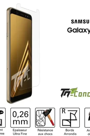 Expédié Aujourd’hui Samsung Galaxy A8 (2018) - Vitre de Protection Standard Premium - TM-Concept® - Verre trempé
