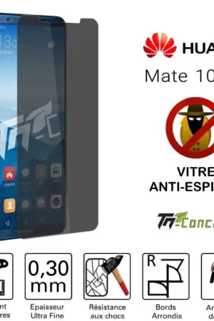 Jusqu’à Épuisement Des Stocks Huawei Mate 10 Pro - Vitre de Protection Anti-Espions - TM-Concept® - Verre trempé