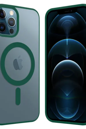 ShieldCase Coque Transparente iPhone 12 Magsafe avec bords colorés (vert) Réduction