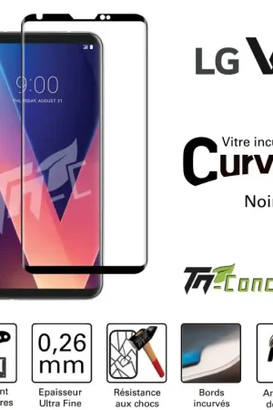 LG V30 - Vitre de Protection 3D Curved - TM-Concept® - Verre trempé Dernière Chance