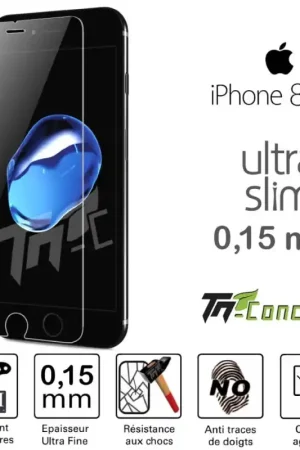 Apple iPhone 8 Plus - Vitre de Protection Ultra Slim 0,15 mm - TM-Concept® - Verre trempé Marque