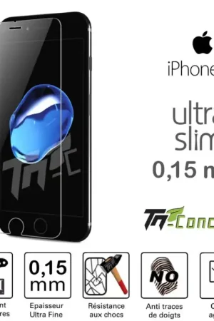 Nouveauté Apple iPhone 8 - Vitre de Protection Ultra Slim 0,15 mm - TM-Concept® - Verre trempé