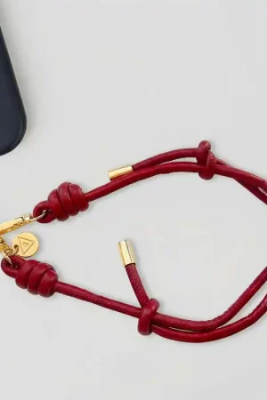 Bon Marché Bracelet Cuir Nœuds pour téléphone