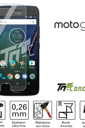 Motorola Moto G5 Plus - Vitre de Protection Standard Premium - TM-Concept® - Verre trempé Expédié Aujourd’hui
