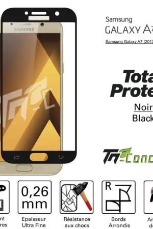 Remise Samsung Galaxy A7 (2017) - Vitre de Protection - Total Protect - TM-Concept® - Verre trempé