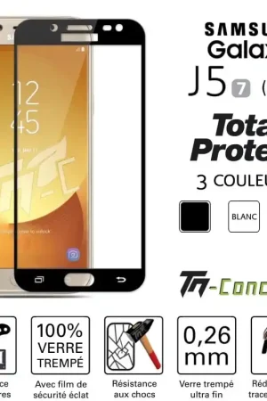 Prix Bas Samsung Galaxy J5 (2017) - Vitre de Protection - Total Protect - TM-Concept® - Verre trempé