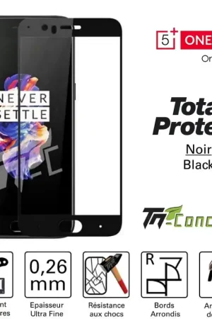OnePlus 5 - Vitre de Protection - Total Protect - TM-Concept® - Verre trempé Populaire