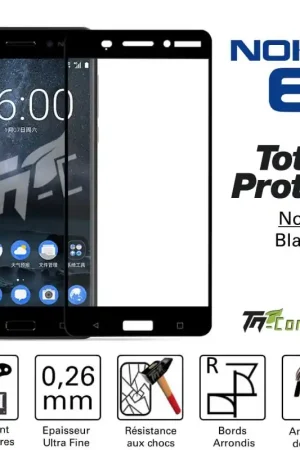 Nokia 6 - Vitre de Protection - Total Protect - TM-Concept® - Verre trempé Expédié Aujourd’hui