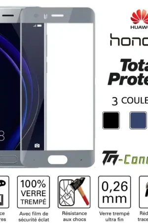 Huawei Honor 9 - Vitre de Protection - Total Protect - TM-Concept® - Verre trempé Acheter En Ligne