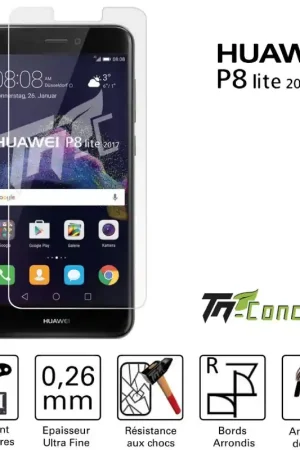 Huawei P8 Lite 2017 - Vitre de Protection Standard Premium - TM-Concept® - Verre trempé Top Vente