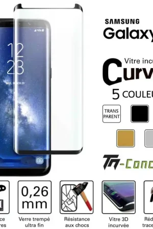 Samsung Galaxy S8 Plus - Vitre de Protection 3D Curved - TM-Concept® - Verre trempé Prix Choc