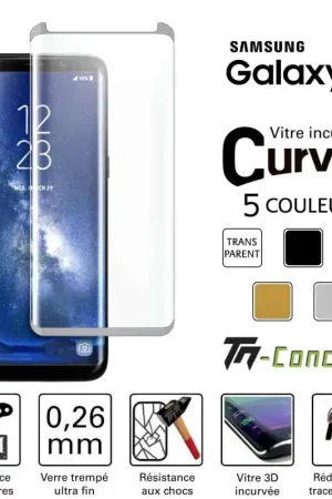 Samsung Galaxy S8 - Vitre de Protection 3D Curved - TM-Concept® - Verre trempé Seulement Aujourd’hui