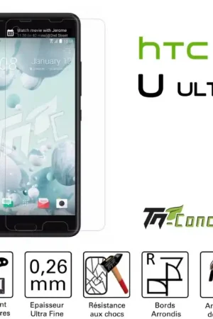 HTC U Ultra - Vitre de Protection Standard Premium - TM-Concept® - Verre trempé Offre Spéciale