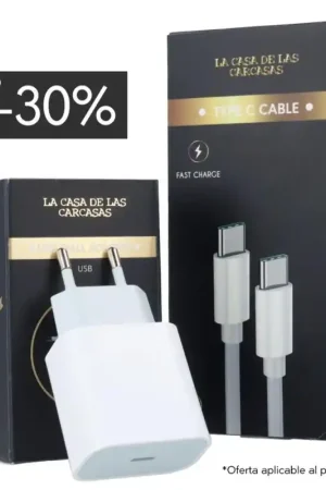 Pack Charge - Chargeur Charge Rapide iPhone + cable Type C/Type C Nouvelle Collection