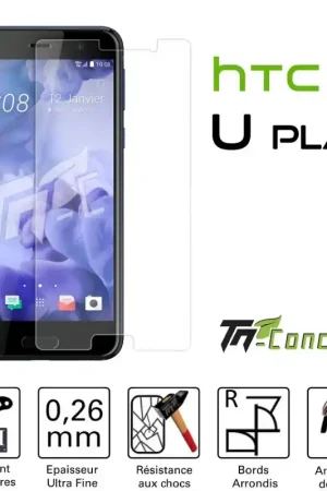 Achat Immédiat HTC U Play - Vitre de Protection Standard Premium - TM-Concept® - Verre trempé