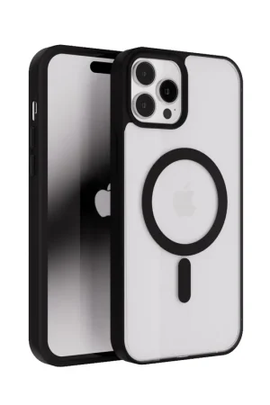 ShieldCase Coque Transparente iPhone 13 Magsafe avec bords colorés (noir) Livraison Gratuite
