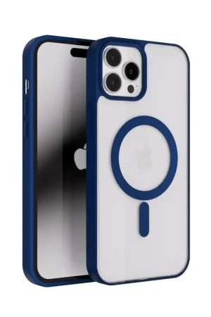 Prix Cassé ShieldCase Coque Transparente iPhone 13 Magsafe avec bords colorés (bleu)
