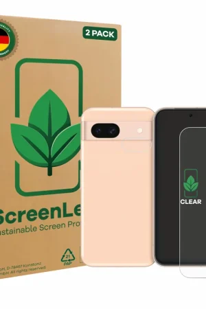 2 Pièces ScreenLeaf Clear Protection d'écran durable pour Google Pixel 8a (Avant+Caméra) Livraison Gratuite
