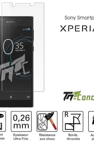 Acheter En Ligne Sony Xperia L1 - Vitre de Protection Standard Premium - TM-Concept® - Verre trempé