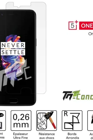 OnePlus 5 - Vitre de Protection Standard Premium - TM-Concept® - Verre trempé Seulement Aujourd’hui