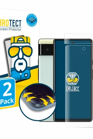 2 Pièces BROTECT Flex Full-Cover film de protection pour Google Pixel 6 (Avant+Caméra) Offre Exclusive