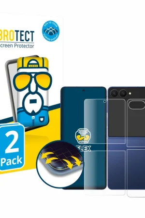 Meilleur Choix 2 Pièces BROTECT Flex Full-Cover film de protection pour Samsung Galaxy Z Flip 7 (Avant+Arrière)