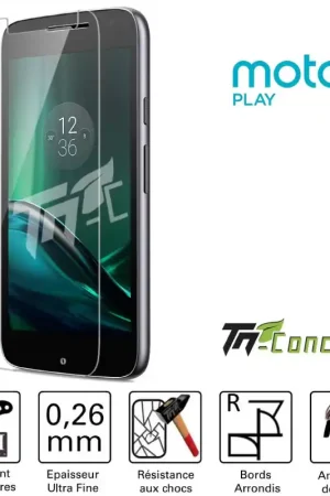 Motorola Moto G4 Play - Vitre de Protection Standard Premium - TM-Concept® - Verre trempé Prix Choc