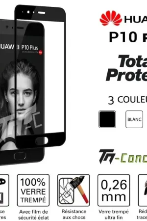 Huawei P10 Plus - Vitre de Protection - Total Protect - TM-Concept® - Verre trempé Jusqu’à Épuisement Des Stocks