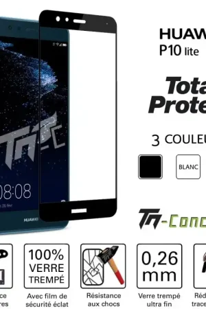 Huawei P10 Lite - Vitre de Protection - Total Protect - TM-Concept® - Verre trempé Expédié Aujourd’hui