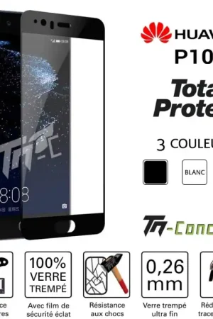 Huawei P10 - Vitre de Protection - Total Protect - TM-Concept® - Verre trempé Meilleur Prix