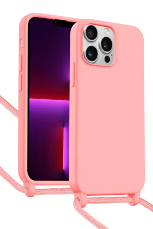 ShieldCase Coque iPhone 13 Pro avec cordon pour téléphone (rose) Meilleure Vente