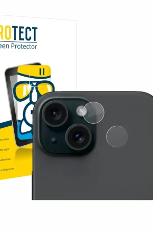 Commander Maintenant BROTECT AirGlass Protection d'écran en verre pour Apple iPhone 15 (Caméra UNIQUEMENT)