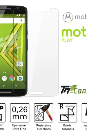Prix Réduit Motorola Moto X Play - Vitre de Protection en verre trempé Standard Premium - TM-Concept®
