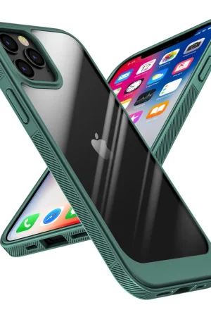 ShieldCase Coque iPhone 13 Pro Max avec bordure en TPU (vert/transparent) Meilleur Prix