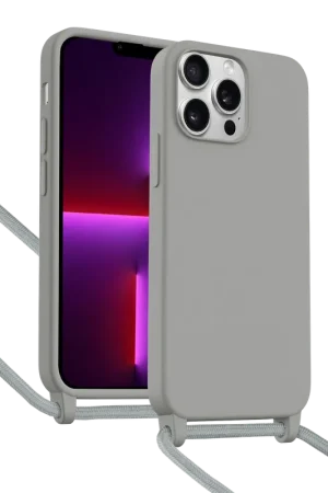 ShieldCase Coque iPhone 13 Pro Max avec cordon pour téléphone (gris) Prix Promo