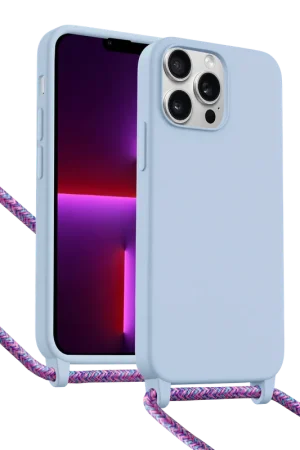 ShieldCase Coque iPhone 13 Pro Max avec cordon pour téléphone (violet) Nouveauté