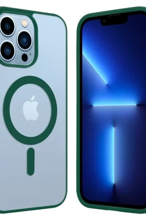 ShieldCase Coque Transparente iPhone 13 Pro Max Magsafe avec bords colorés (vert) Bon Plan
