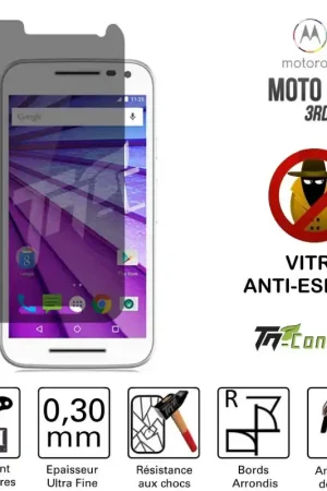 Produit De Marque Motorola Moto G3 (3rd Gen) - Vitre de Protection Anti-Espions - TM-Concept® - Verre trempé
